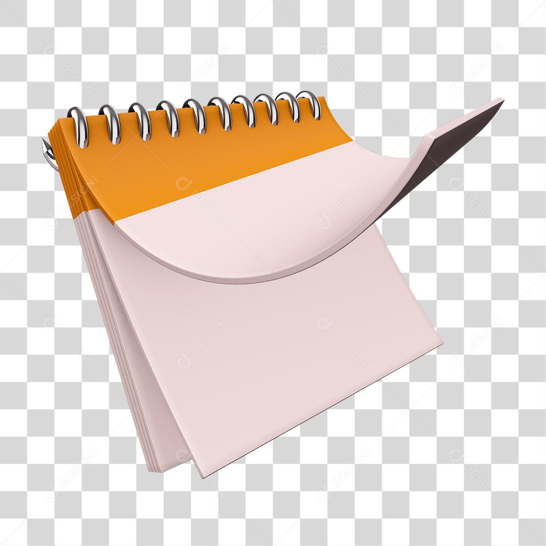 Calendário Elemento 3D PNG Transparente