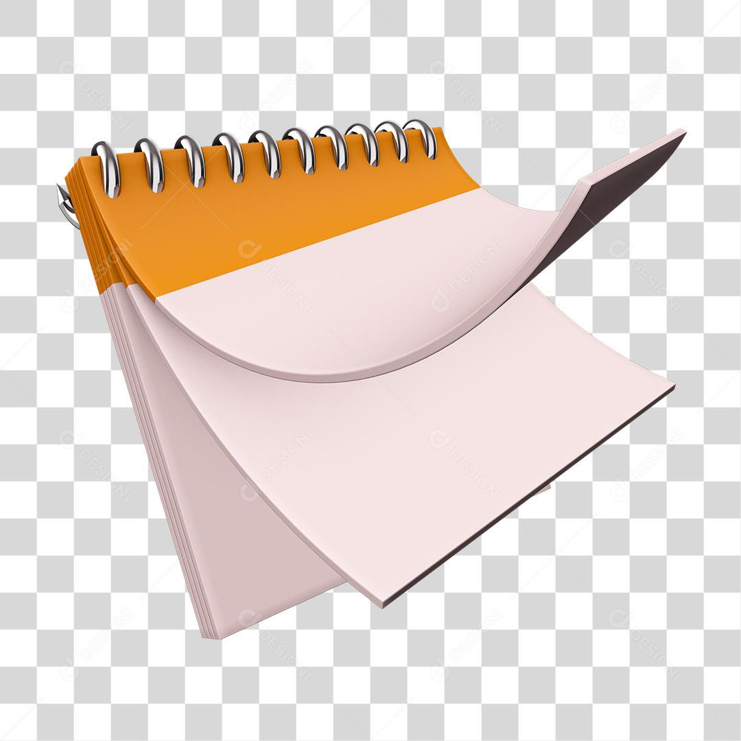 Calendário Elemento 3D PNG Transparente