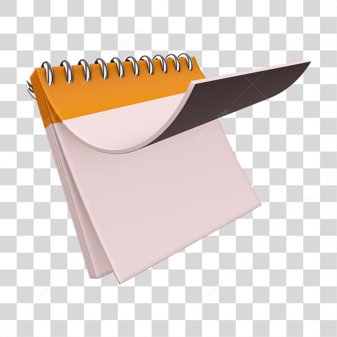 Calendário Elemento 3D PNG Transparente