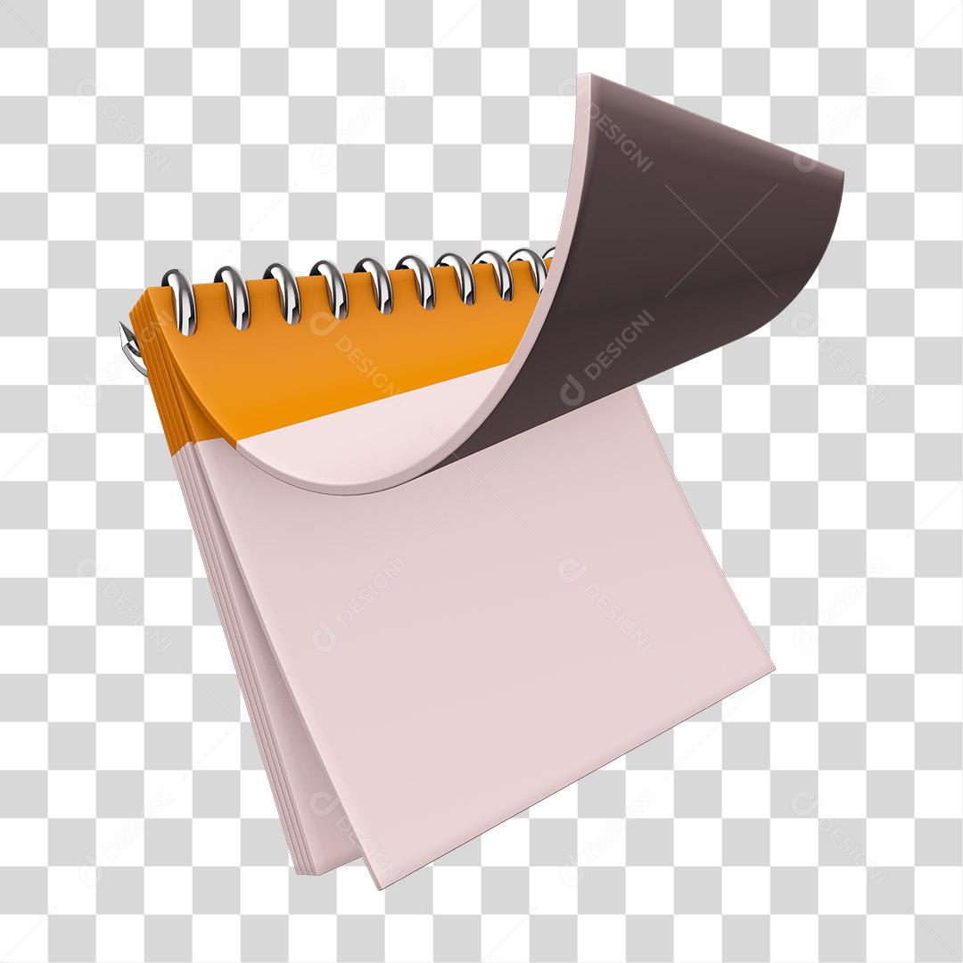 Calendário Elemento 3D PNG Transparente