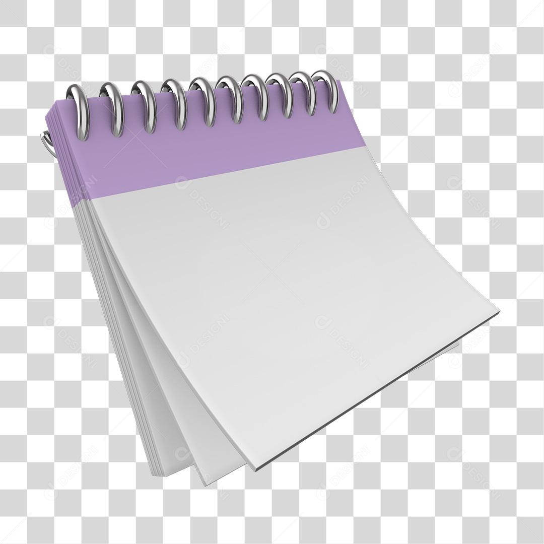 Calendário Elemento 3D PNG Transparente
