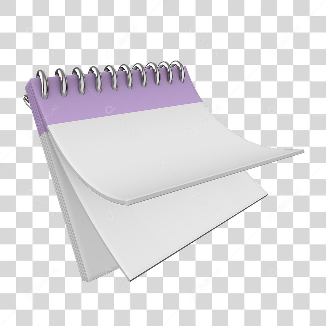 Calendário Elemento 3D PNG Transparente