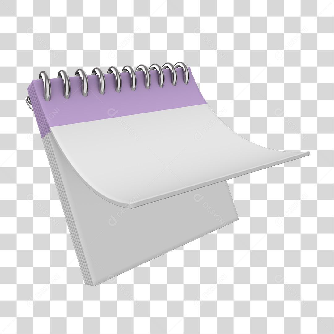 Calendário Elemento 3D PNG Transparente
