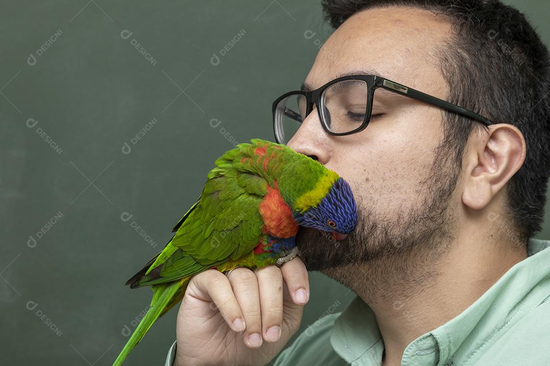 Loriinae aves passaro homem Imagem JPG