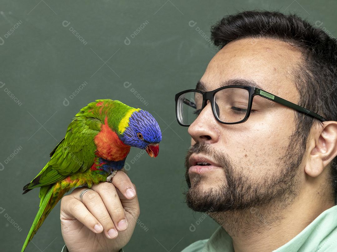 Loriinae aves passaro homem Imagem JPG