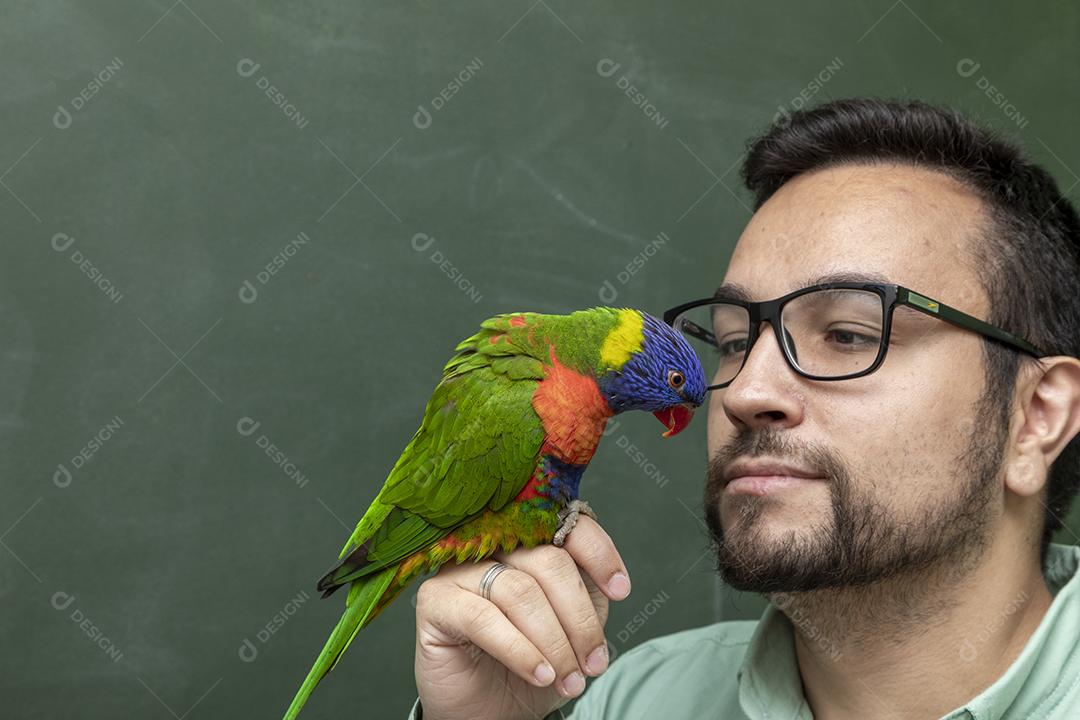 Loriinae aves passaro homem Imagem JPG