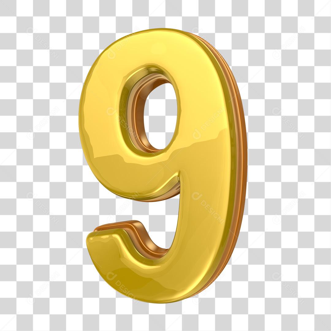 Número 8 Elemento 3D PNG Transparente