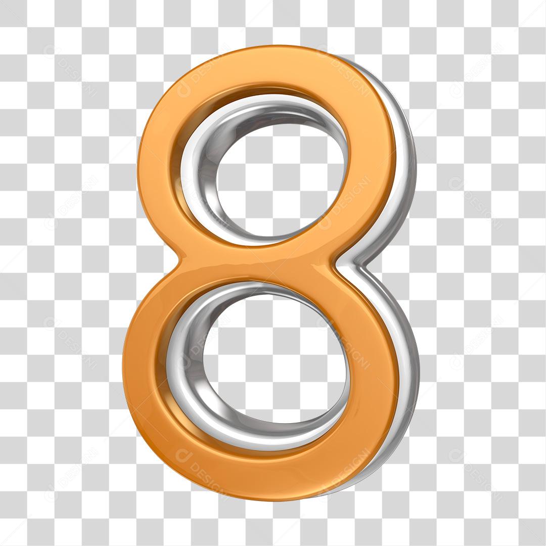 Número 8 Elemento Para Dia Das Mulheres PNG Transparente