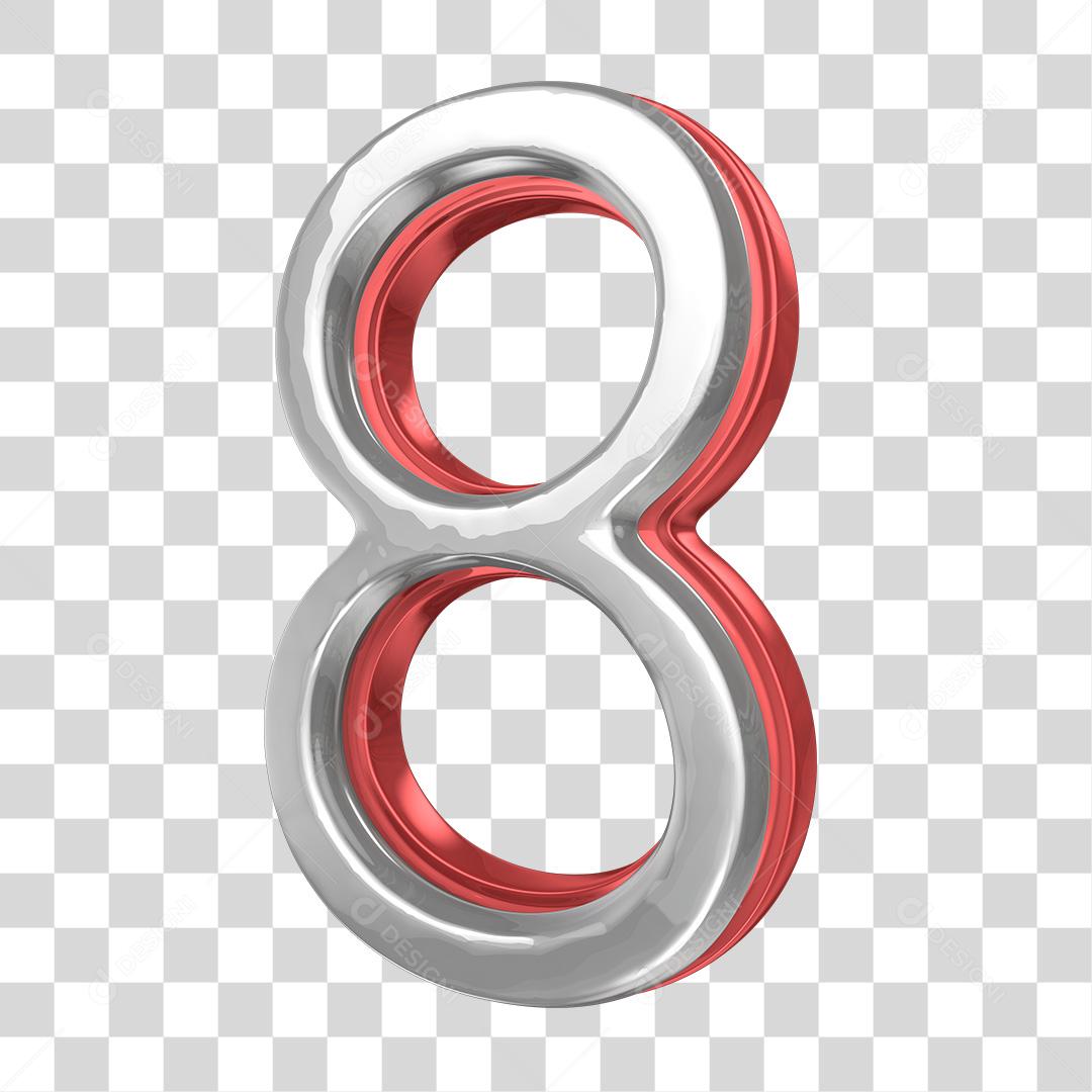 Número 8 Elemento Para Dia Das Mulheres PNG Transparente