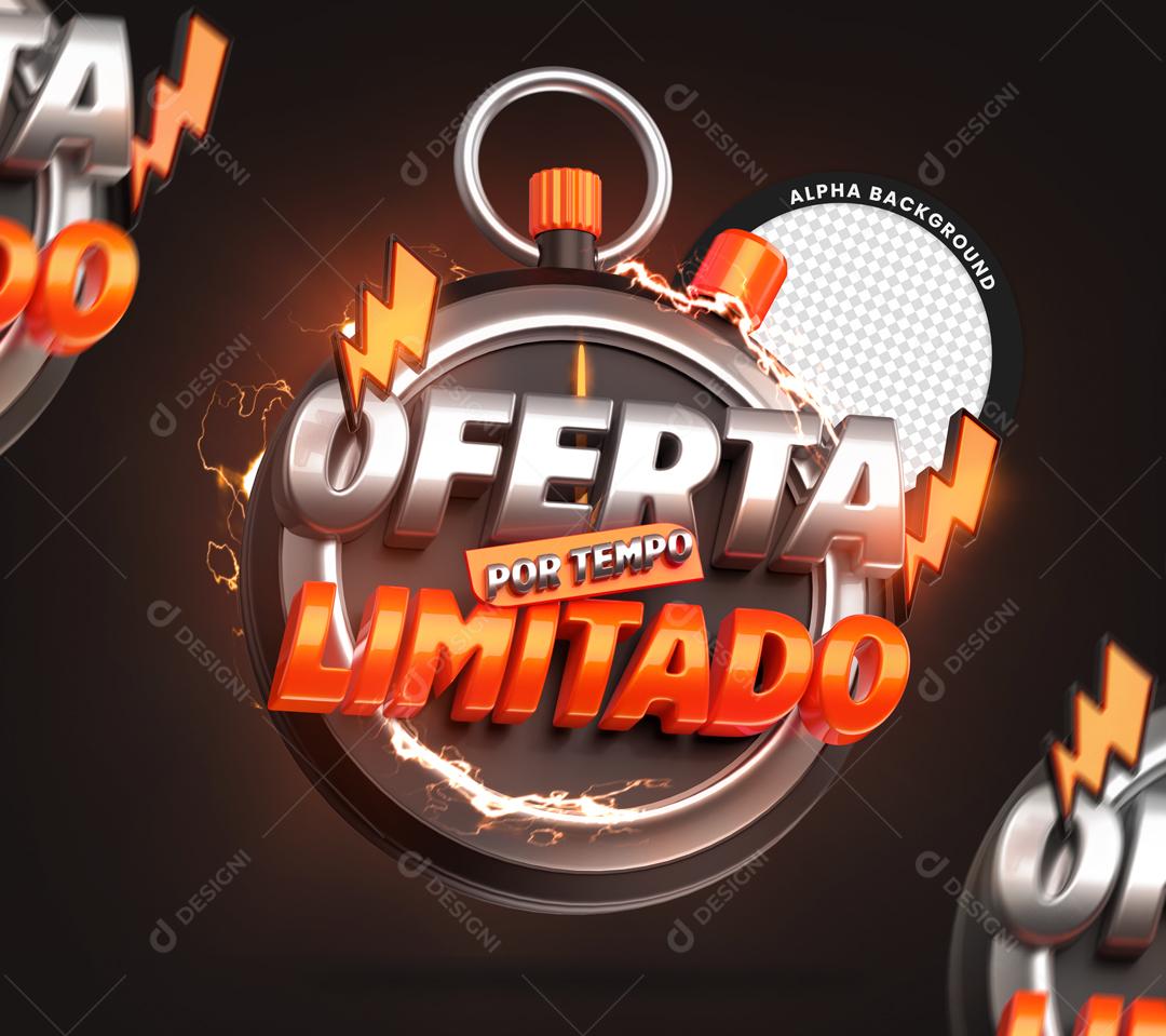 Ofertas Por Tempo Limitado Selo 3D PSD Premium