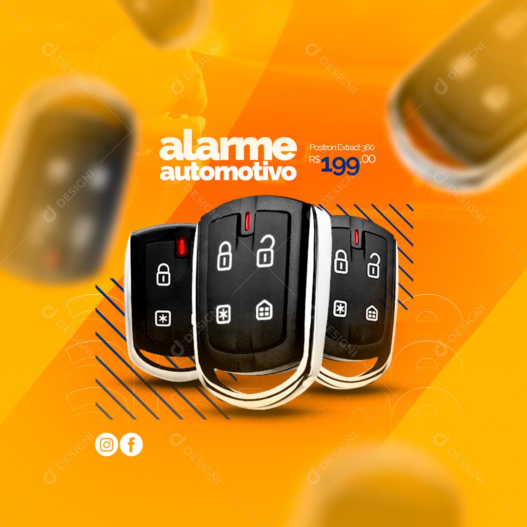 Social Media Alarme Automotivo Oficina Mecânica PSD Editável