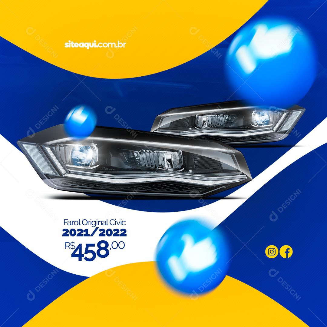 Social Media Lighthouse Original Civic Mechanical Workshop PSD Editable