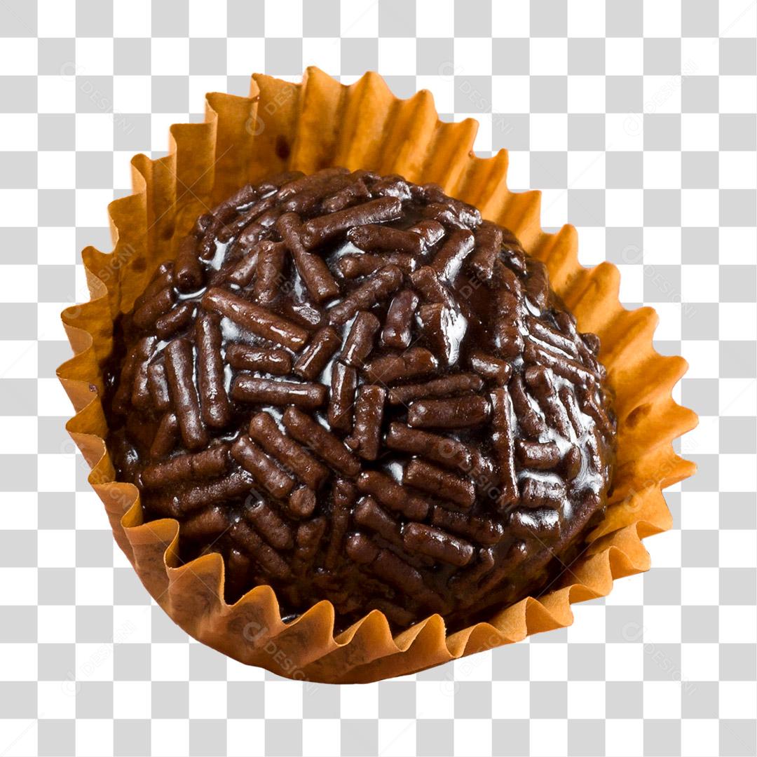 Black Brigadeiro in the Yellow Mold PNG No Background