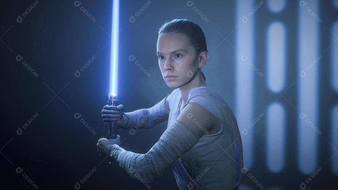 3D Render Rey Skywalker, ilustração 3d, 08 Mar, 2022, São Paulo, Brasil