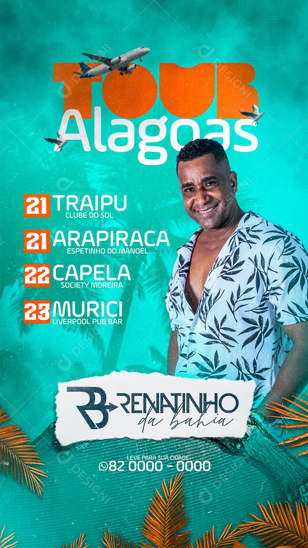 Social Media Tour Alagoas Breninho da bahia Flyers PSD Editável