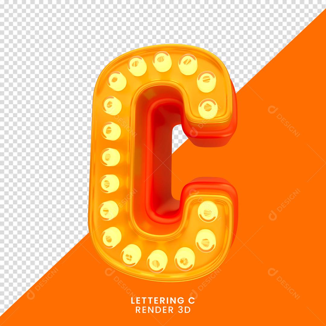 Letra Alfabeto Amarela Com Luzes PNG Transparente