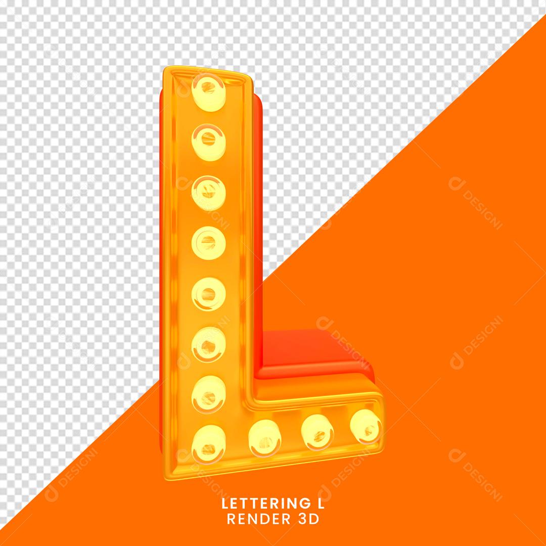 Letra Alfabeto Amarela Com Luzes PNG Transparente