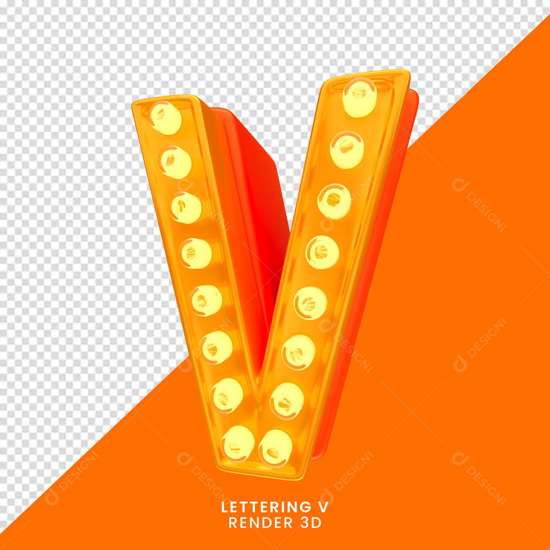 Letra Alfabeto Amarela Com Luzes PNG Transparente