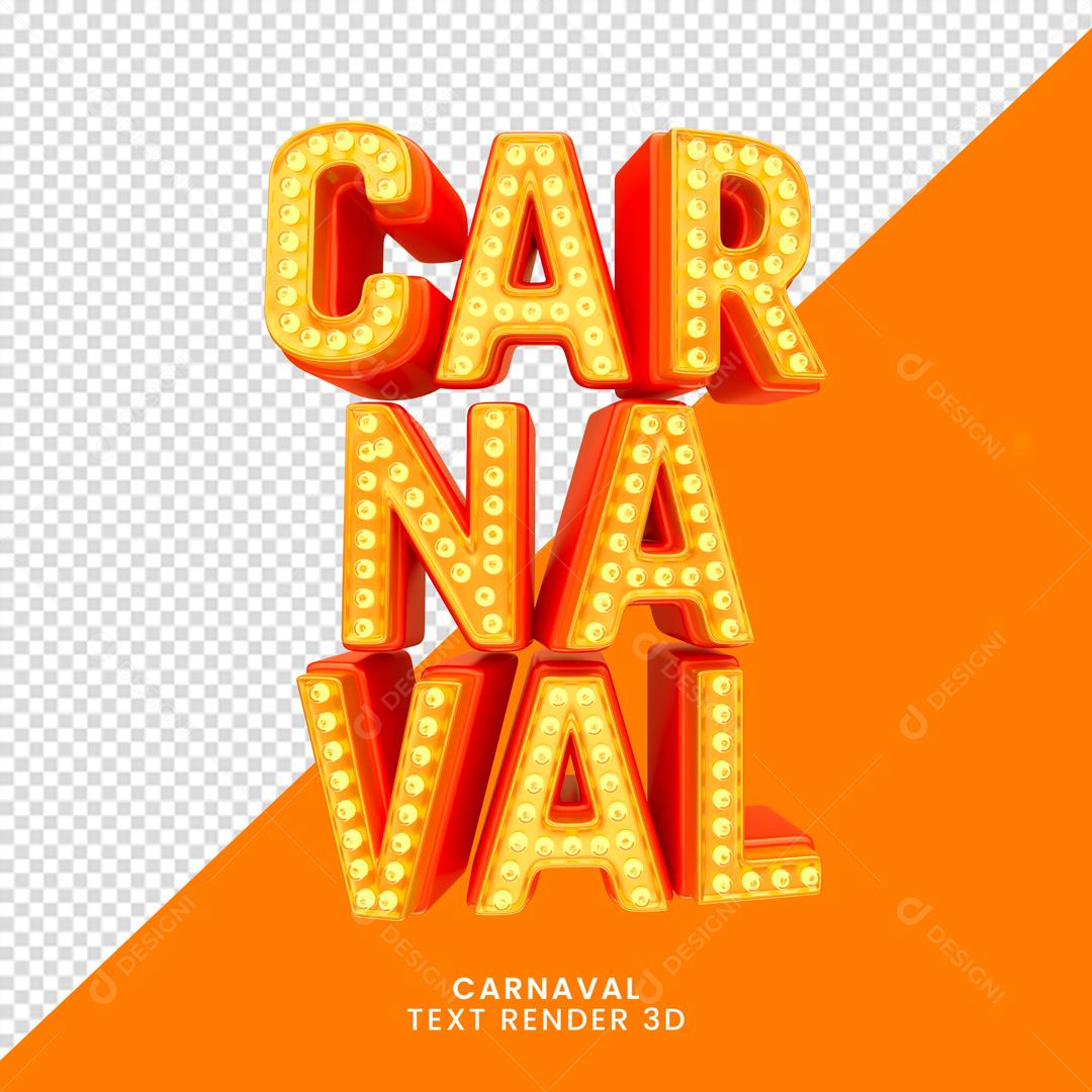 Selo 3D Para Composição Carnaval Promoção PNG Transparente