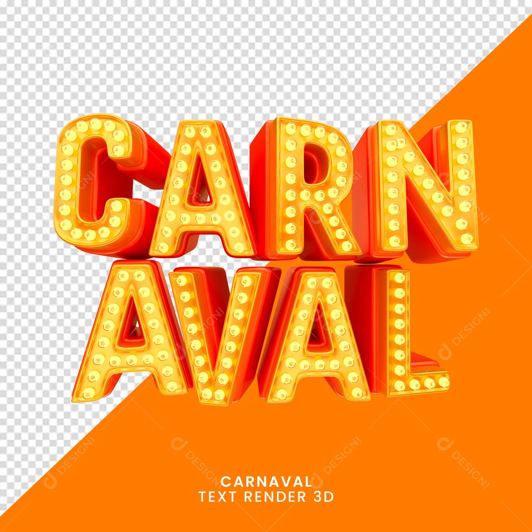Selo 3D Para Composição Carnaval Promoção PNG Transparente