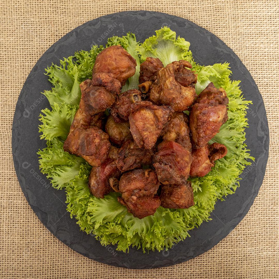 Frango frito Com Limão Imagem JPG