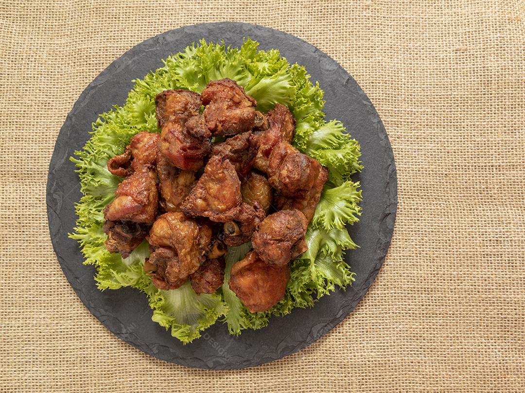 Frango frito Com Limão Imagem JPG