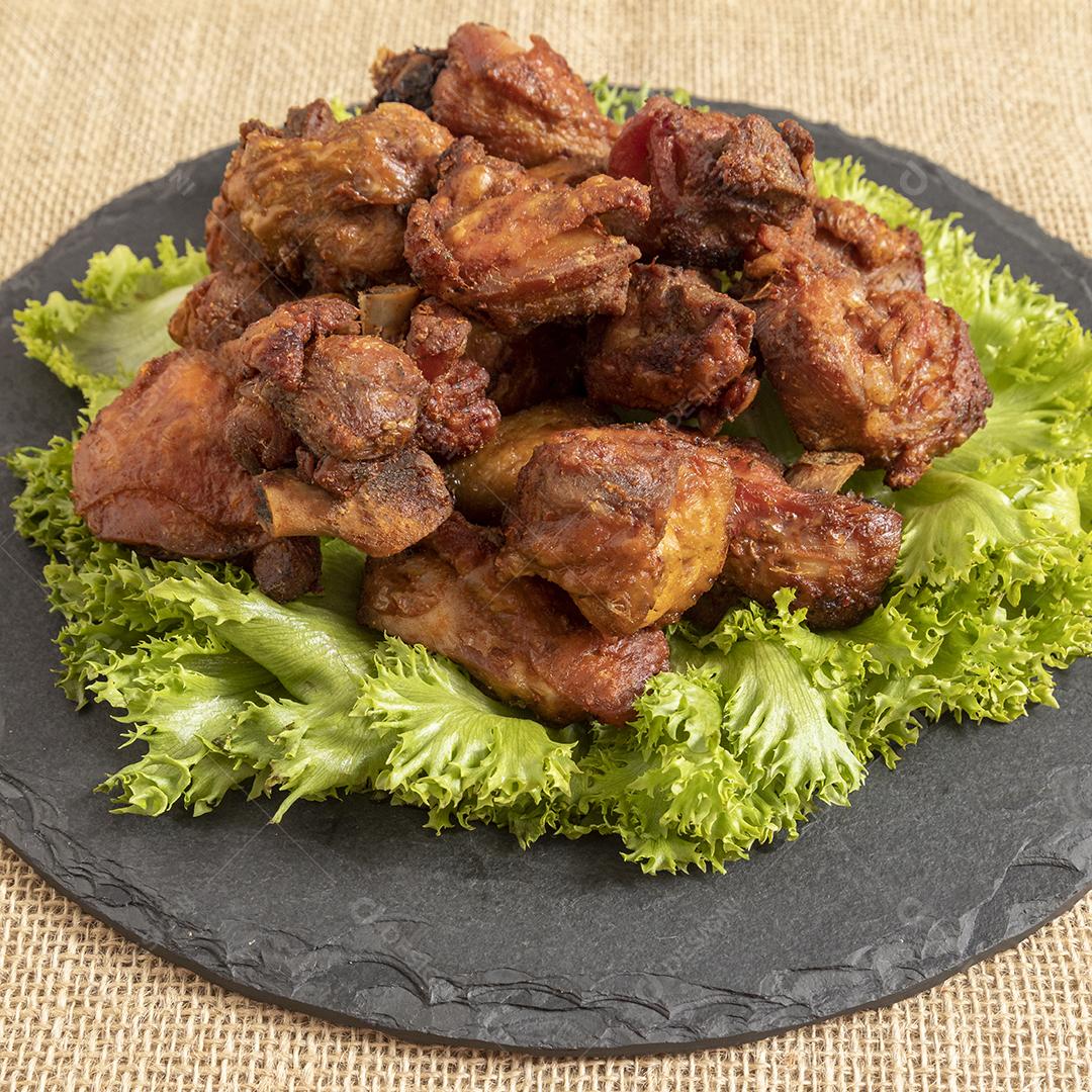 Frango frito Com Limão Imagem JPG