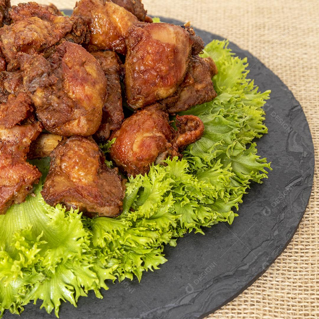 Frango frito Com Limão Imagem JPG