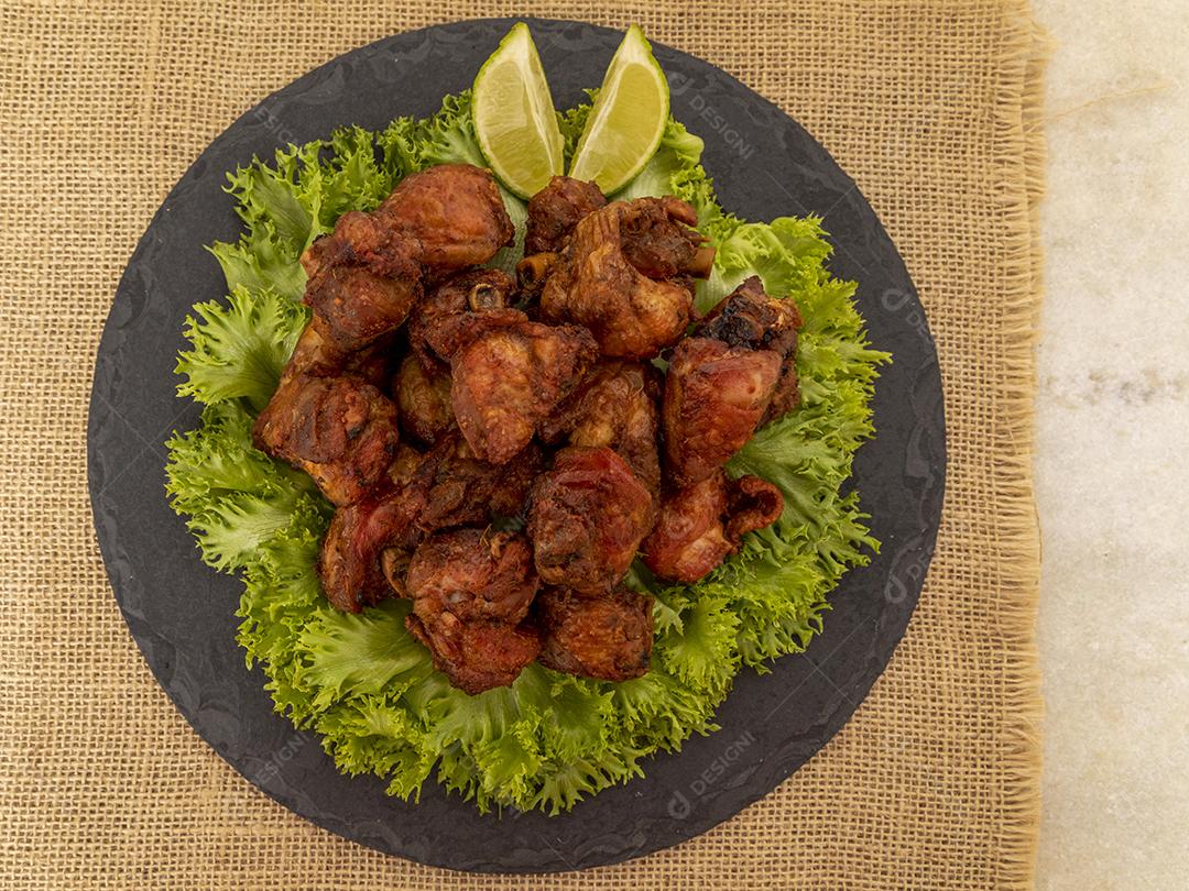 Frango frito Com Limão Imagem JPG