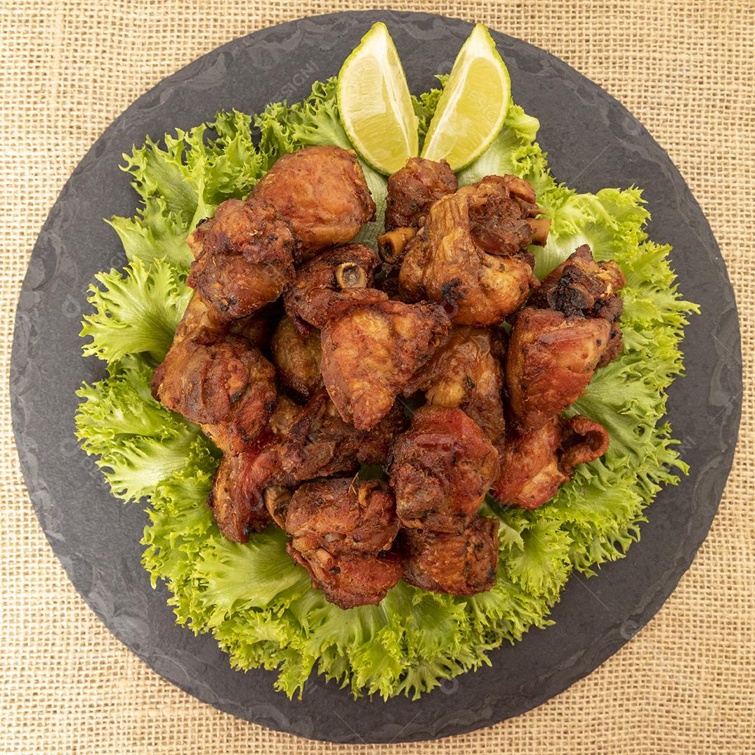 Frango frito Com Limão Imagem JPG