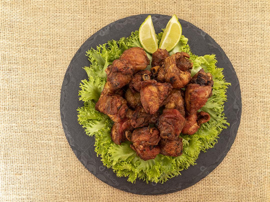 Frango frito Com Limão Imagem JPG