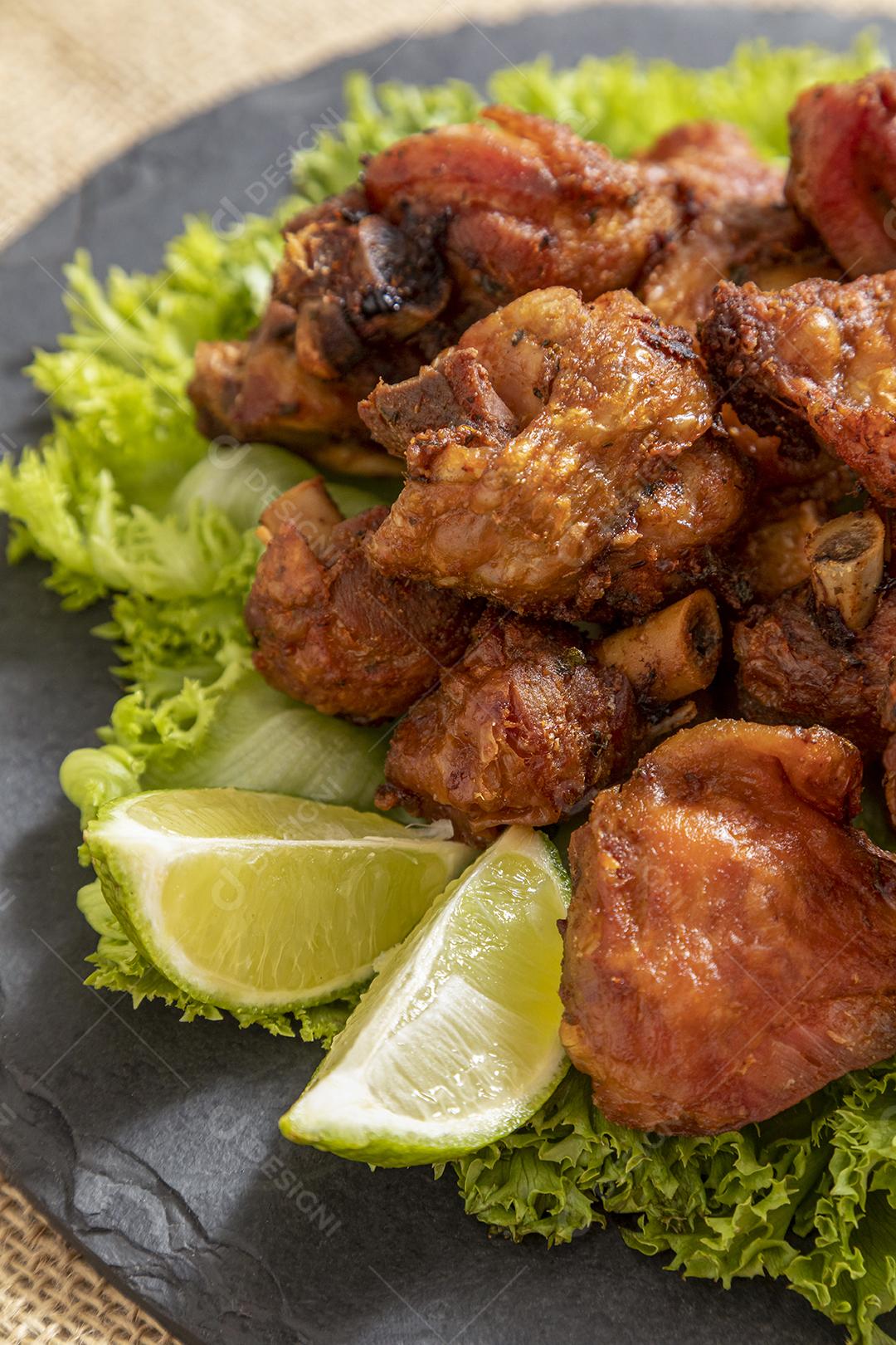 Frango frito Com Limão Imagem JPG