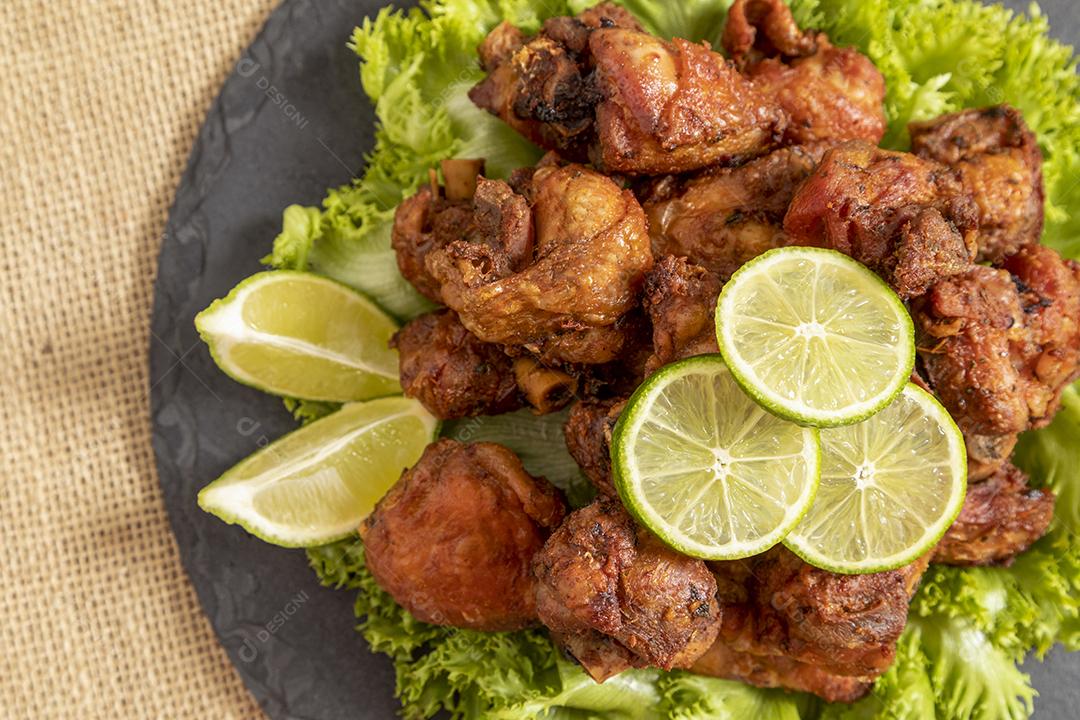 Frango frito Com Limão Imagem JPG