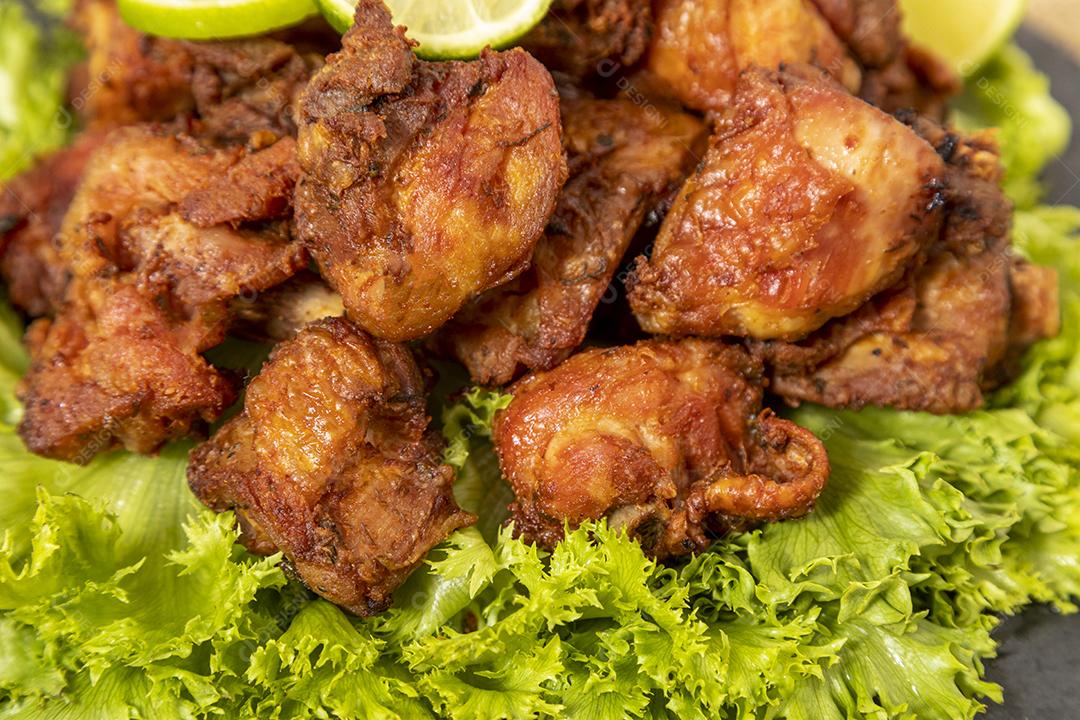 Frango frito Com Limão Imagem JPG