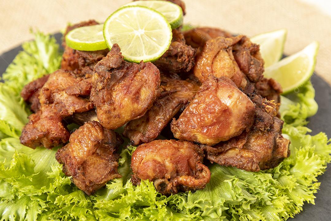 Frango frito Com Limão Imagem JPG