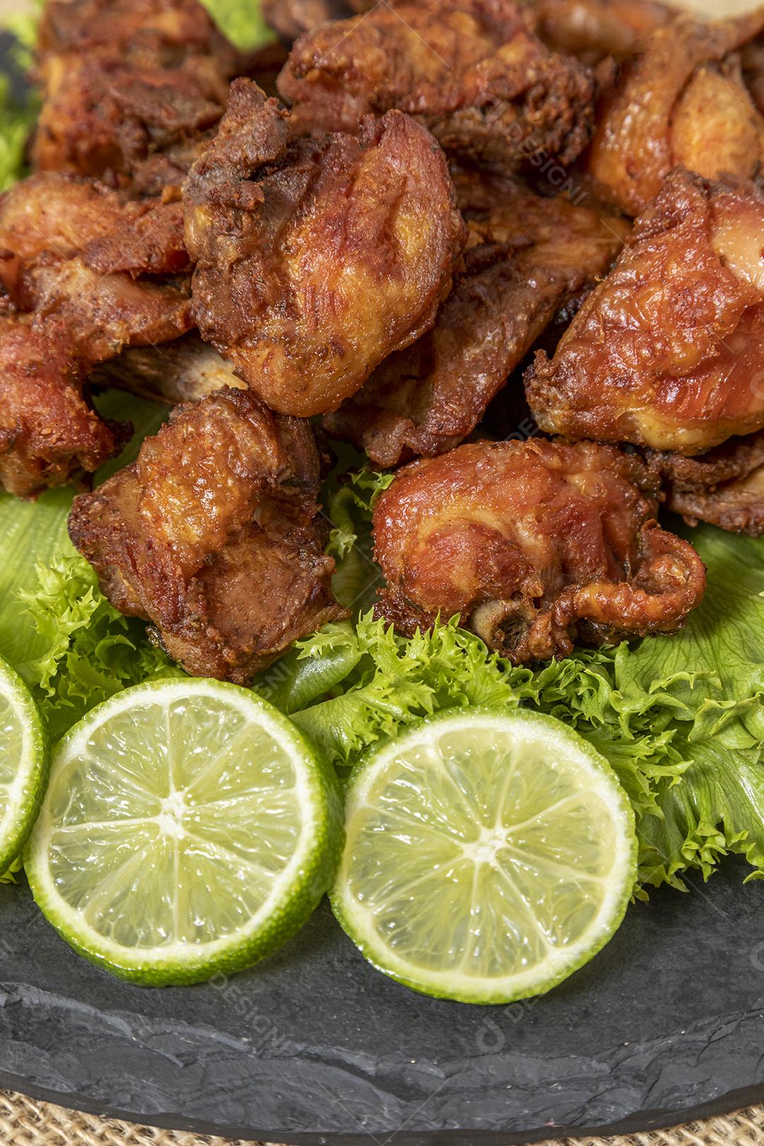 Frango frito Com Limão Imagem JPG