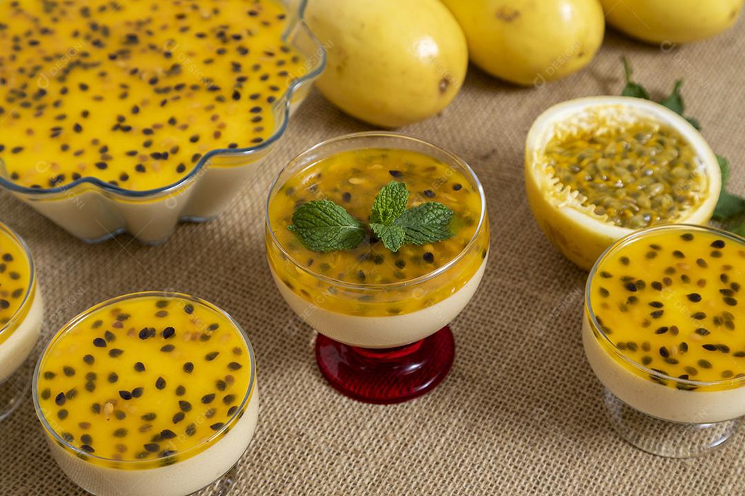 Mousse de maracuja comida fruta