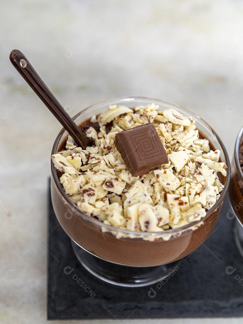 Food Mousse of chocolates in a bowl
