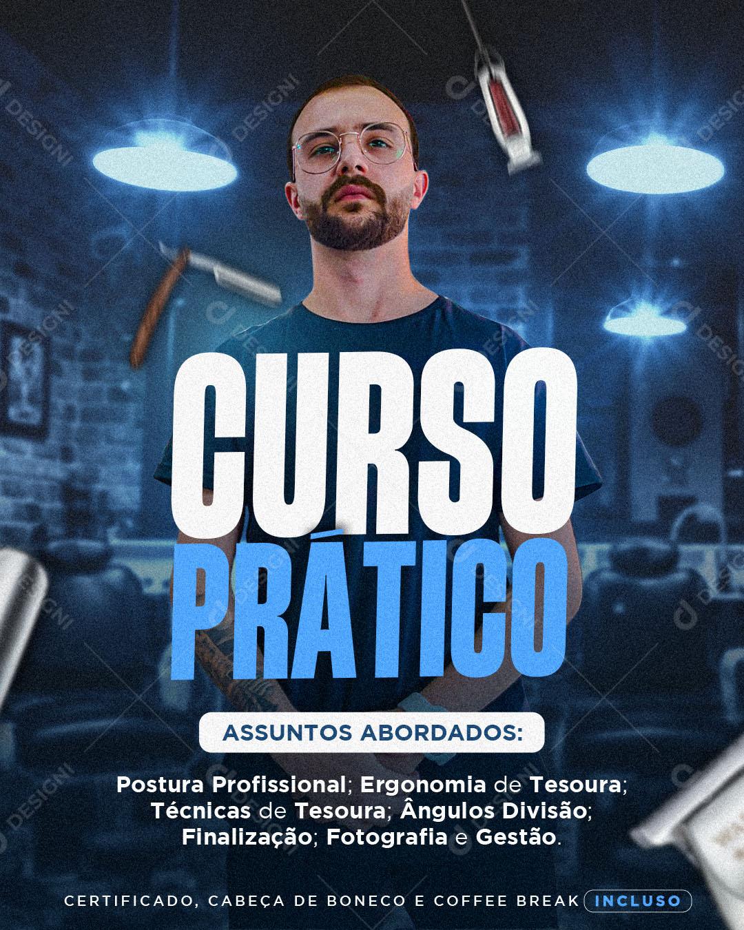 Curso Prático E Rápido Assuntos Abordados Social Media PSD Editável