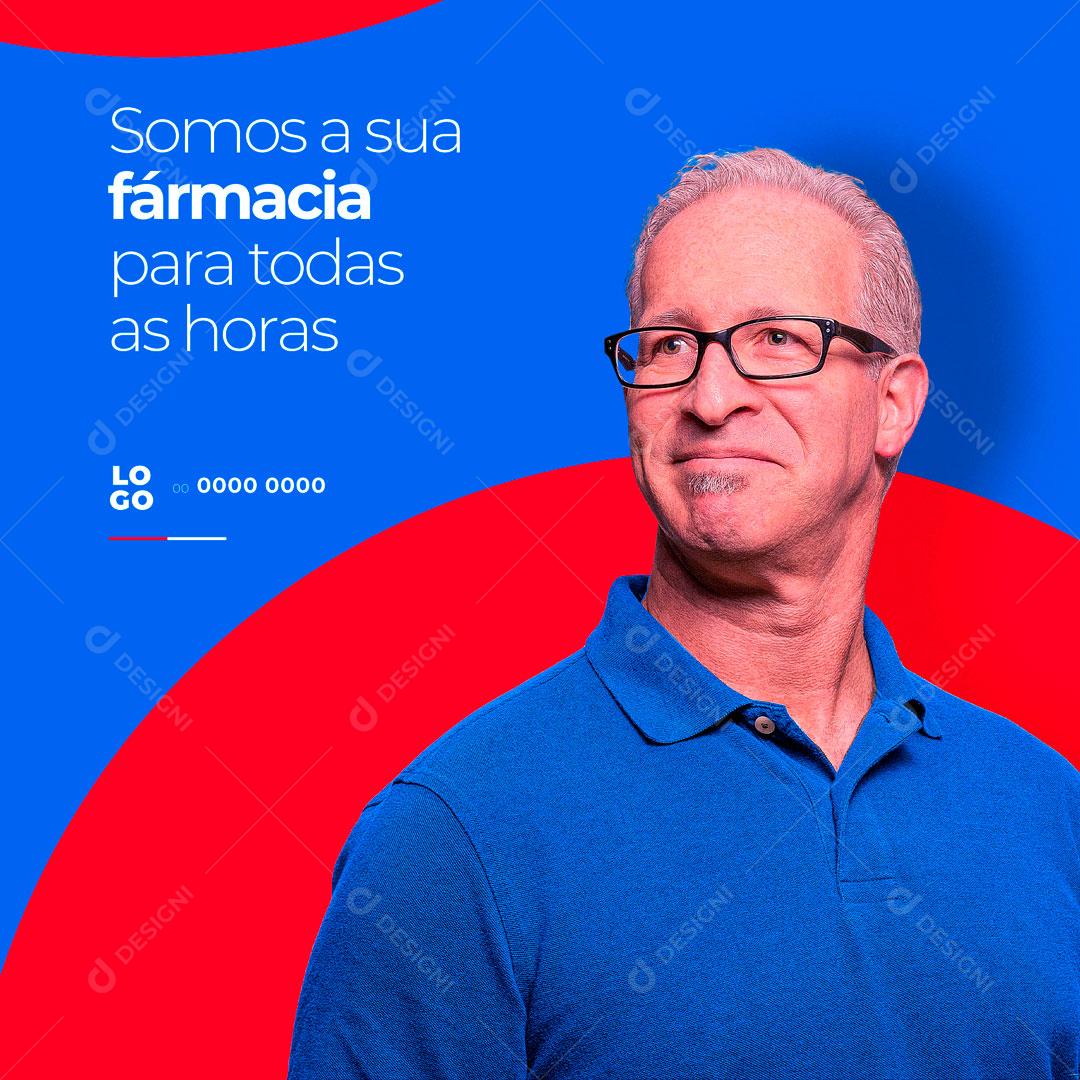Post Farmácia Drogaria Social Media PSD Editável