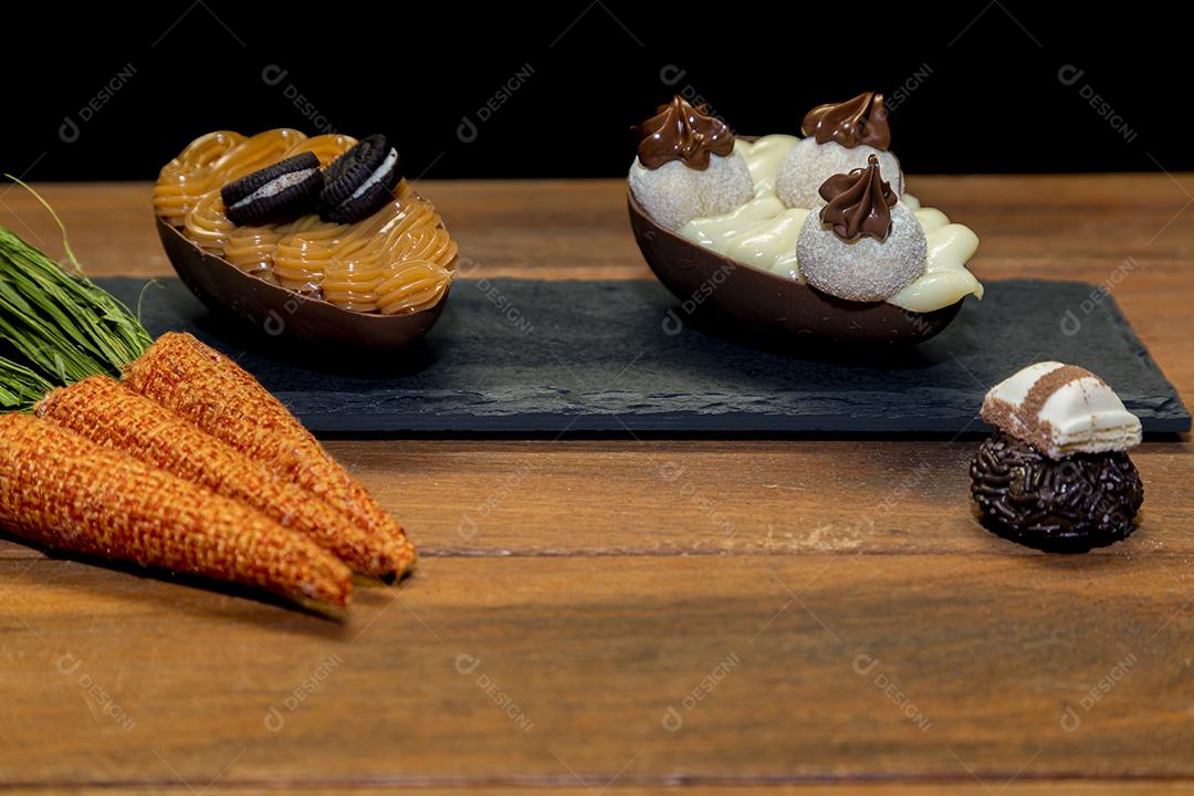 Ovos de páscoa de chocolate Imagem JPG