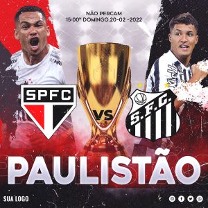 Social Media Futebol Paulistão São Paulo Vs Santos PSD Editável