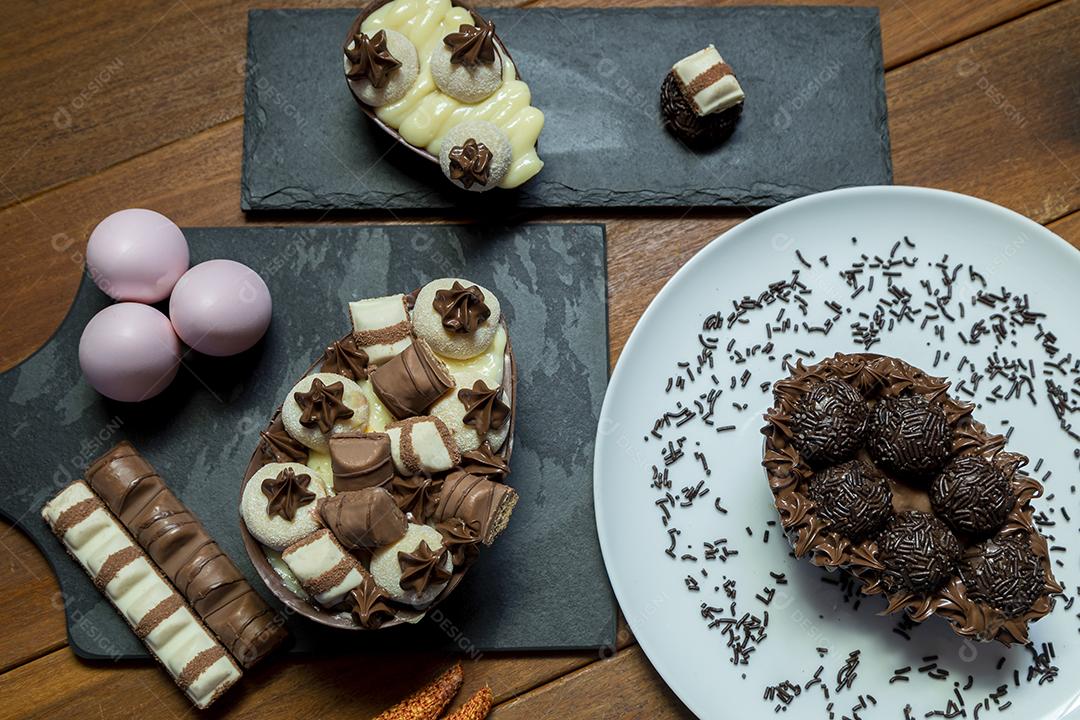 Ovo de Colher Recheado Imagem JPG