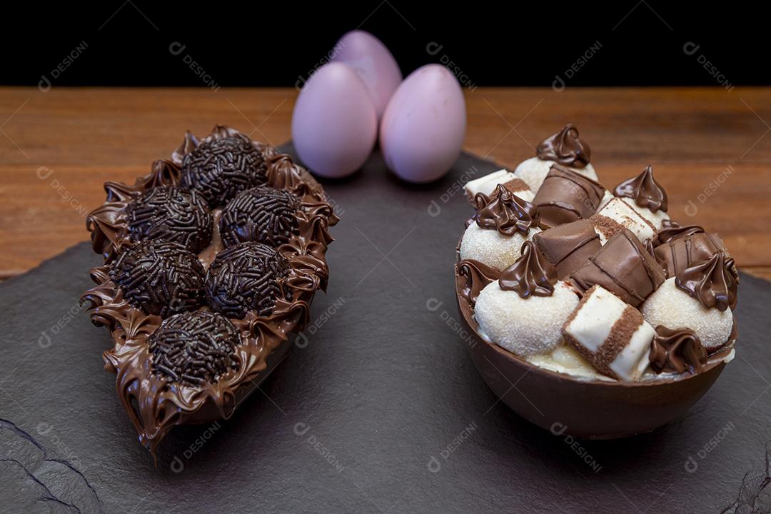 Ovo de Colher Recheado Imagem JPG