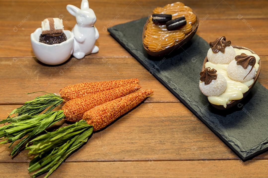 Ovos de páscoa de chocolate Imagem JPG