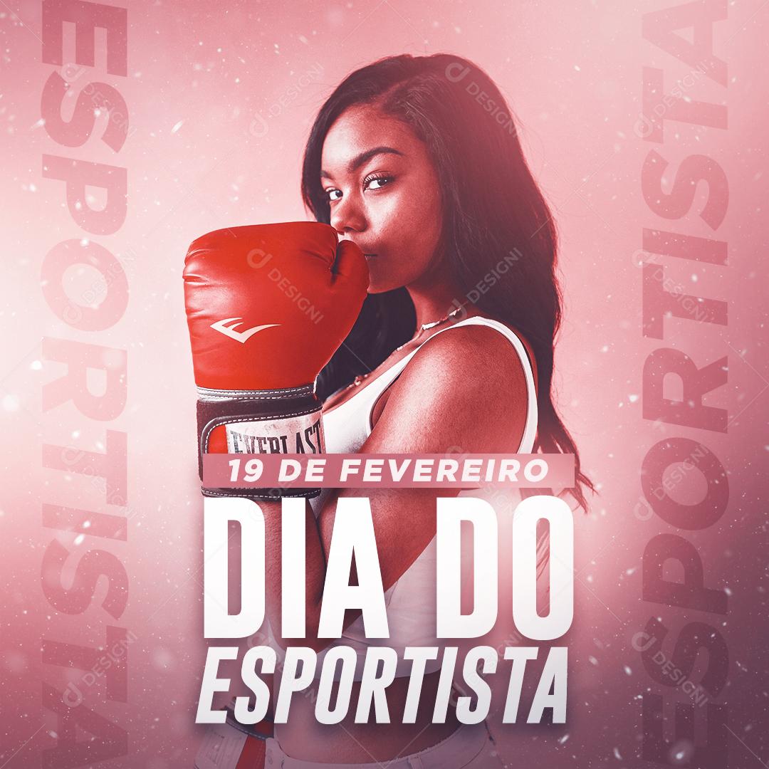 Social Media Dia do Esportista 19 De Fevereiro PSD Editável