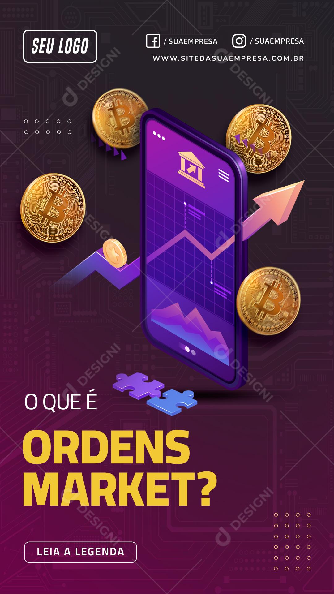 Social Media O Que é Ordens Market Investimentos PSD Editável