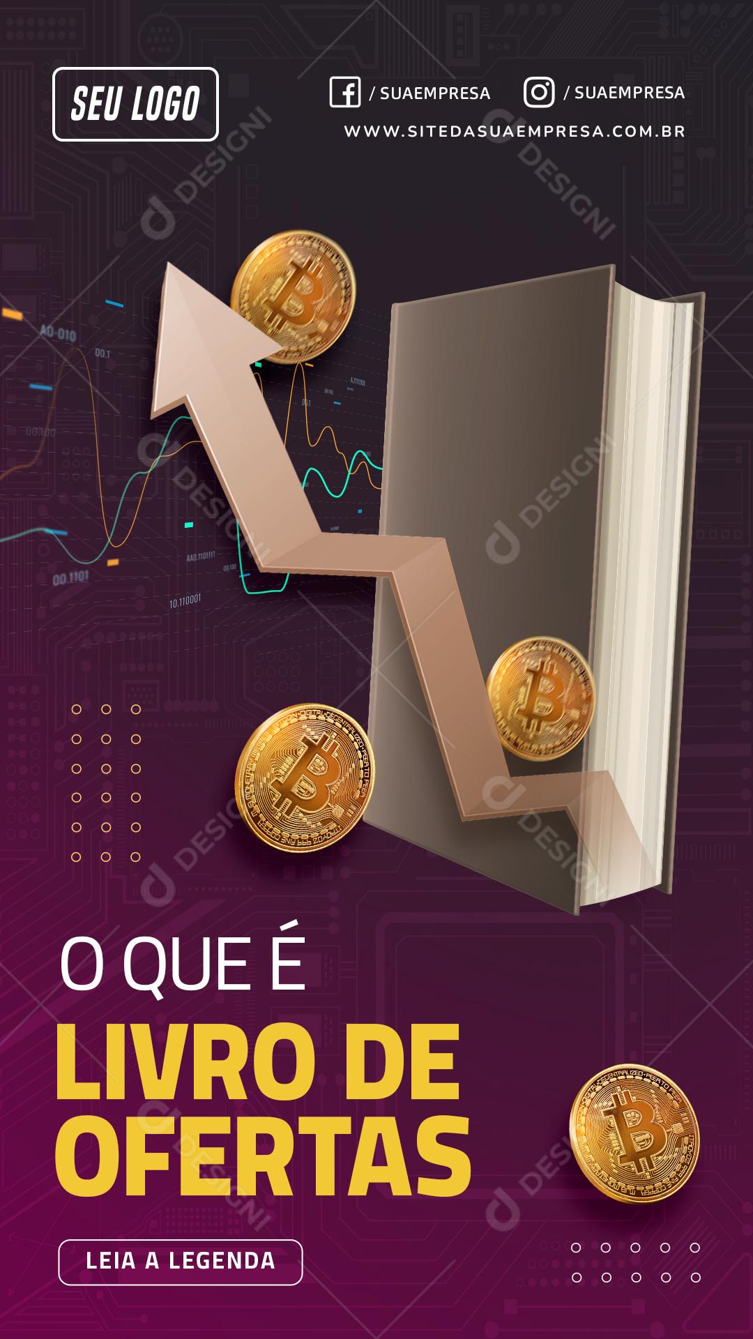 Social Media O que é Livro de ofertas Investimentos PSD Editável