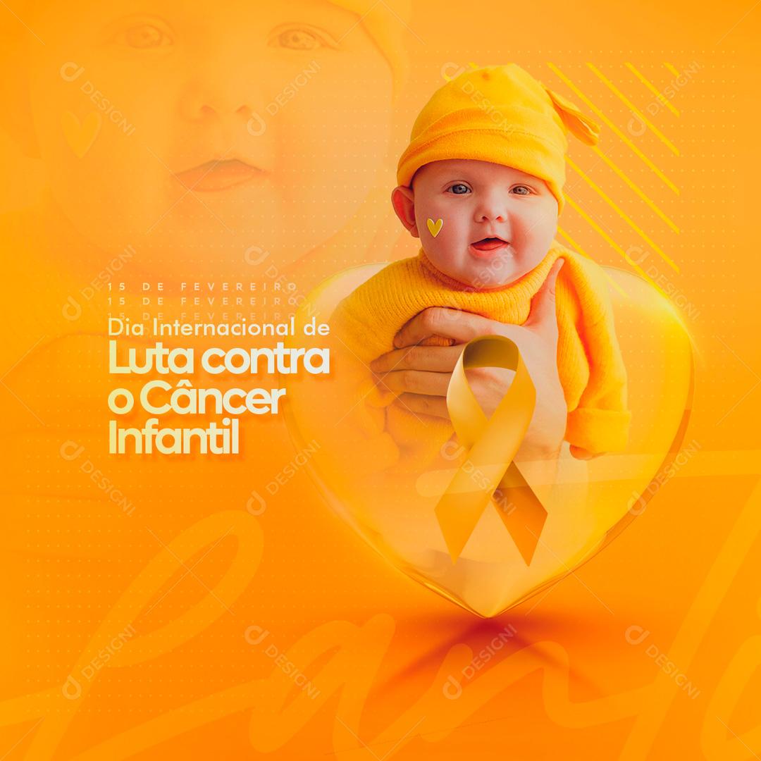 Dia Internacional Luta Contra O Câncer Infantil Social Media PSD Editável