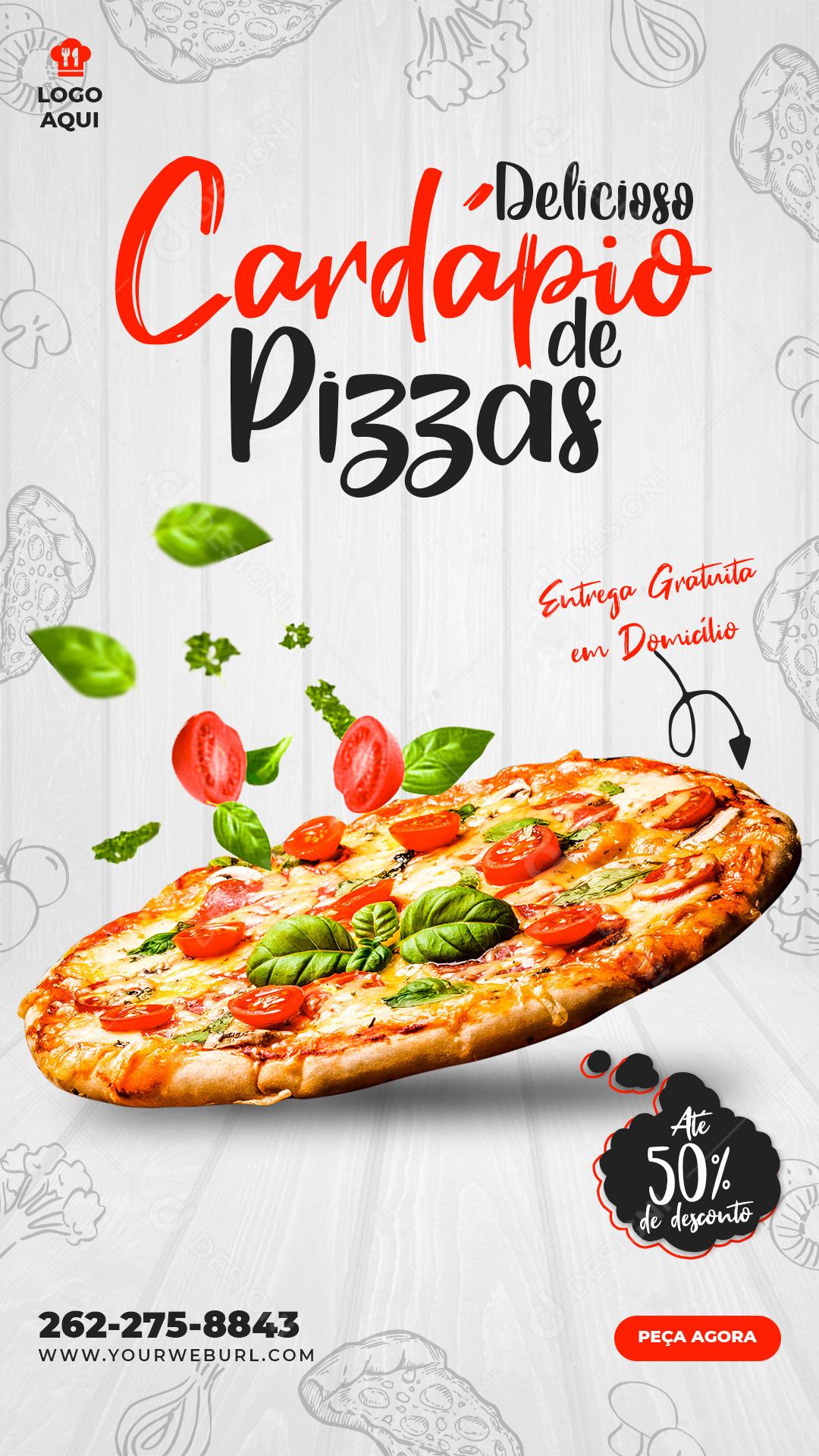 Super Delicioso Peça A Sua Comida Favorita Social Media PSD Editável